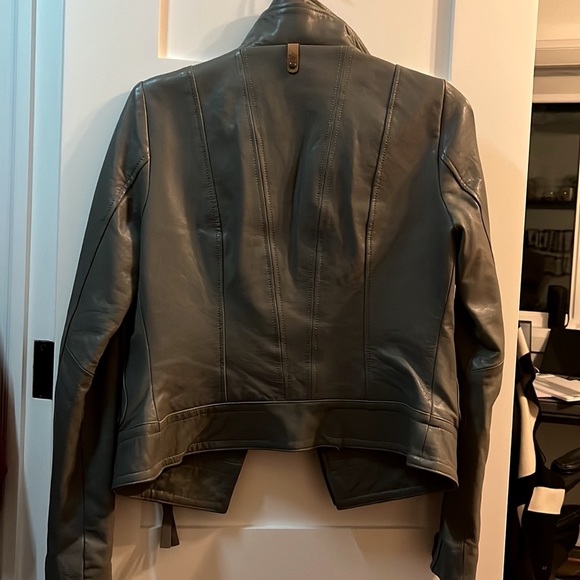 Mackage x Aritzia Grey Leather moto Jacket - Picture 3 of 7
